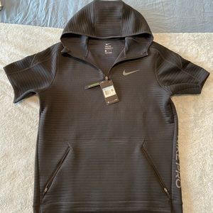 Nike Pro short-sleeve 1/2 zip training hoodie